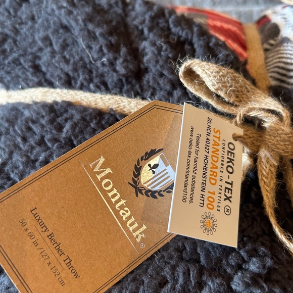 Plaid Sherpa blanket NWT - Picture 2 of 4